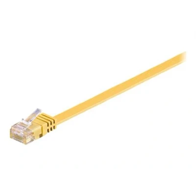 Image de goobay Câble réseau RJ 45 (M) pour 3 m UTP CAT 6 moulé, plat jaune