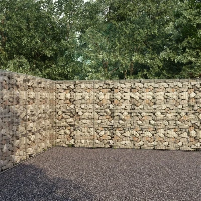 Afbeelding van Schanskorfmuur met deksels 900x50x200 cm gegalvaniseerd staal