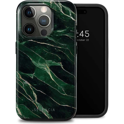 Afbeelding van Selencia Hoesje Geschikt voor iPhone 15 Pro Vivid Backcover Chic Marble Quartz