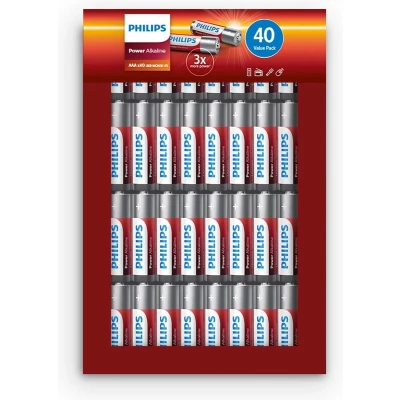 Afbeelding van Philips Power Alkaline AAA Batterijen 40 pack