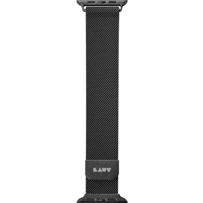 Afbeelding van LAUT Steel Loop Apple Watch 42mm / 44mm 45mm 49mm zwart LAUT_AWL_ST_BK