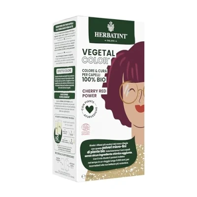 Afbeelding van Herbatint Vegetal Color 100% natuurlijke en biologische plantaardige kleur Cherry Red Power kersen 100 g