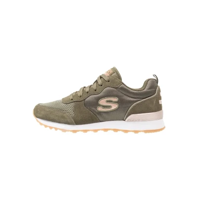 Afbeelding van Skechers OG 85 Sneakers laag, Dames, Maat: 38.5, Olive/rose gold Leer/ synthetisch