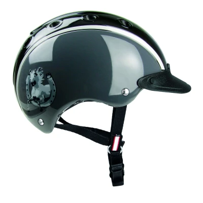 Image de Casco Bombe Nori Black/Grey/Horseshoe S