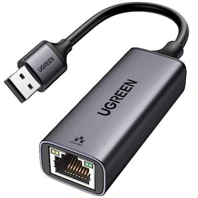 Afbeelding van UGREEN Adapter van USB naar Gigabit RJ45 ethernet, 1000 Mbps, 3.0 adapter, compatibel met Switch, Xiaomi Mi Box S 4 3, Windows 11 10 8.1 8 7 XP, Mac OS en Linux, aluminium (zwart)