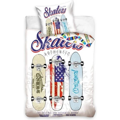 Afbeelding van Skaters Skateboard Dekbedovertrek Eenpersoons 140x200 cm Multi