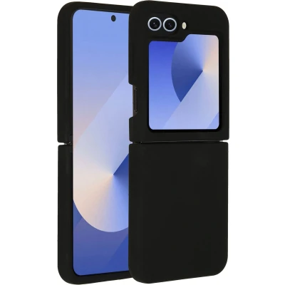 Afbeelding van Accezz Hoesje Geschikt voor Samsung Galaxy Z Flip 6 Siliconen Liquid Silicone Backcover Zwart
