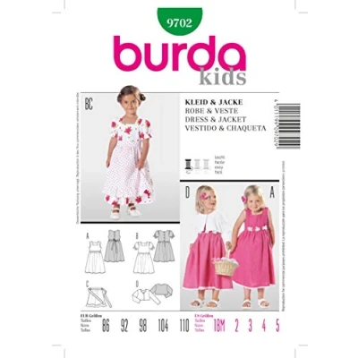 Afbeelding van Burda Naaipatroon 9702 Jurk in variaties, schort en vestje