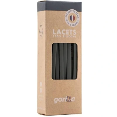Afbeelding van Gorilla Elastische veters voor volwassenen en kinderen, plat dun Bespaar tijd, vaarwel knopen Hallo comfort Zelfborgend Ultra Resistent 110 cm x 4,5 mm, Bos