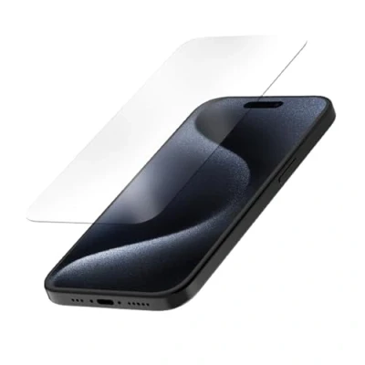 Afbeelding van Quad Lock Displaybeschermfolie van gehard glas voor iPhone (iPhone 15/15 Pro)