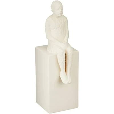 Afbeelding van Kähler Der Träumer karaktersculptuur, ongeglazuurd oppervlak, hoogte 21,5 cm, wit