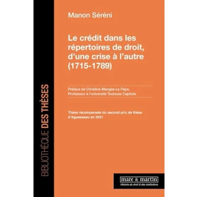Afbeelding van Le credit dans les repertoires de droit d&#039;une crise a l&#039;autr