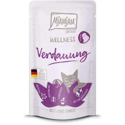 Afbeelding van 12x 125g MjAMjAM Wellness Spijsvertering Kip natvoer voor katten