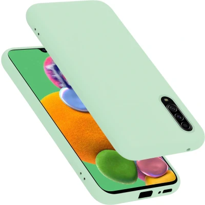 Afbeelding van Cadorabo Hoesje geschikt voor Samsung Galaxy A90 5G in LIQUID LICHT GROEN Beschermhoes gemaakt van flexibel TPU silicone Case Cover