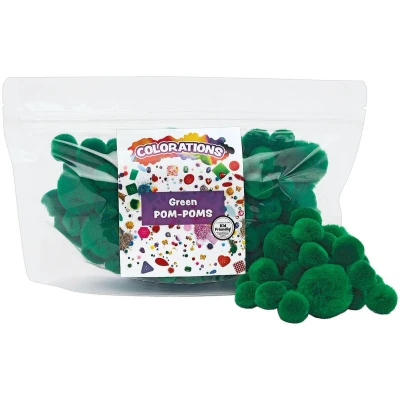 Afbeelding van Pompons Groen 20/25/30 mm 100 stuks