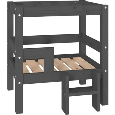 Afbeelding van Hondenmand 55,5X53,5X60 Cm Massief Grenenhout Grijs