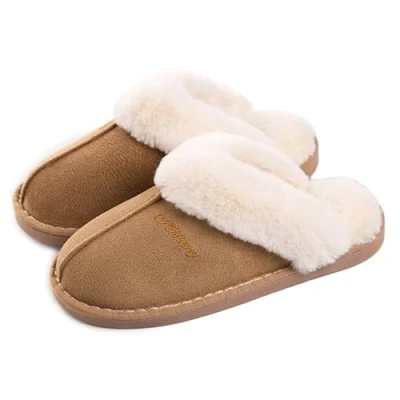Afbeelding van Pantoffels voor thuis, traagschuim, hout, vloer, kunstleer, bont, muiltjes, herfst, winter, heren, dames, binnen en buiten