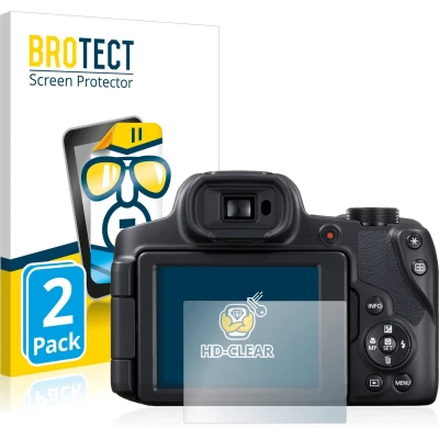 Afbeelding van BROTECT Screenprotector voor Canon PowerShot SX70 HS Folie Beschermfolie transparant (2 Stuks)