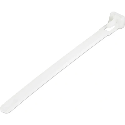 Afbeelding van StarTech 120 mm Witte Herbruikbare Kabelbinders 100 stuks