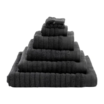 Afbeelding van Heckett &amp; Lane Strandlaken Bath Prestige Night Black 90 x 180 cm