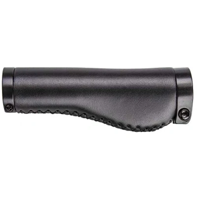 Afbeelding van M wave Handvatten Leder Ergonomisch 138 Mm Zwart Per Paar