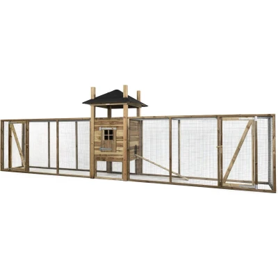 Afbeelding van Voldux Hooiberg Fien Xxl Kippenhok 697x125x225 cm Naturel