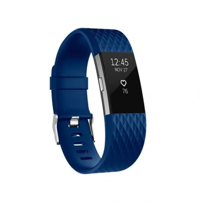 Afbeelding van Fitbit Charge 2 siliconen bandje Maat: Small Blauw