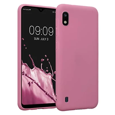 Afbeelding van kwmobile telefoonhoesje geschikt voor Samsung Galaxy A10 Hoesje smartphone Back cover in donkerroze