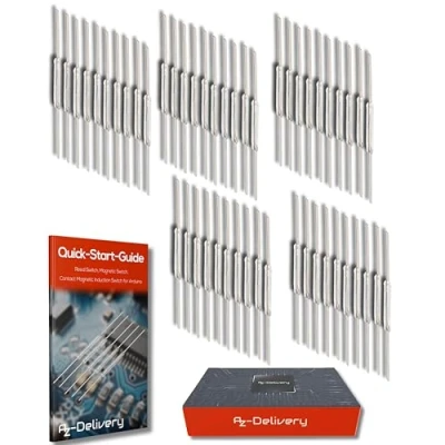 Afbeelding van AZ Delivery 50 stuks N/O riet magnetische schakelaar 2 x 14 mm voor Arduino