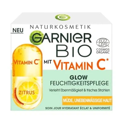 Afbeelding van Garnier Vitamine C dagverzorging voor een stralende, verkwikkende en hydraterende teint tegen vermoeide oneffen huid, Bio Glow, 50 ml