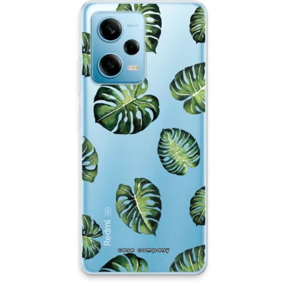 Afbeelding van Case Company® hoesje geschikt voor Xiaomi Redmi Note 12 Pro 5G Tropische bladeren Soft Cover Telefoonhoesje Bescherming aan alle Kanten en Schermrand