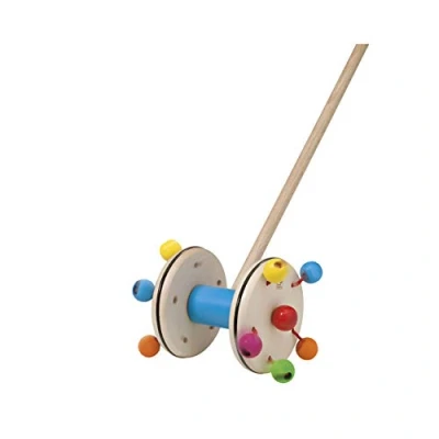 Afbeelding van Selecta Spielzeug Duwstok Roller Junior 57 Cm Hout Naturel