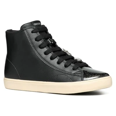 Afbeelding van Geox J Gisli Girl Sneakers voor meisjes, zwart.