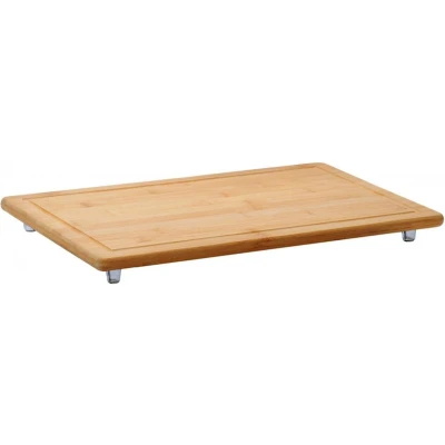 Afbeelding van FSC® Houten Snijplank / Afdekplaat bamboe hout, Met Saprand Snij Plank Kookplaat Afm. 50 x 28 4 Cm