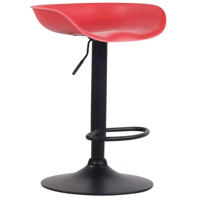 Afbeelding van Barkruk Namsos Kunststof Zwart Frame Rood