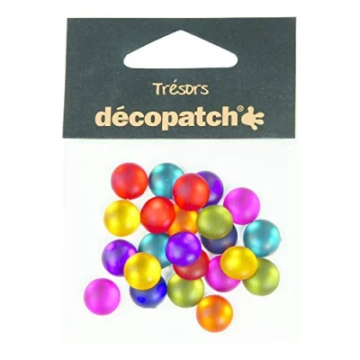 Afbeelding van Décopatch BJ005O een zak met 24 cabochons afmetingen: 1 cm verschillende kleuren knipperend