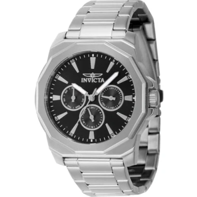 Afbeelding van Invicta Speedway Herenhorloge kwarts roestvrij staal 42 mm, zilver/zwart, Modieus