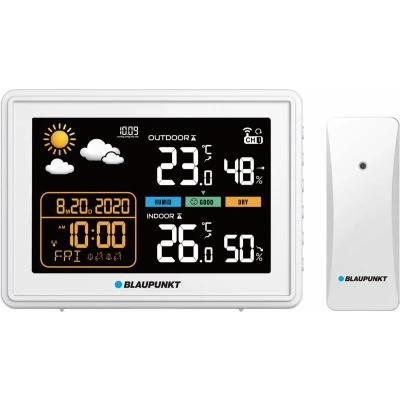 Afbeelding van Blaupunkt Weerstation met hygrometer / luchtdruk voorspelling Wit