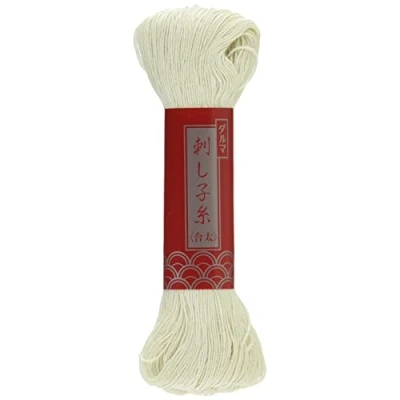 Afbeelding van Sashiko Jumbo falendraad, 100 m, kleur # 259,1 cm, natuurlijk Japans quilten en borduren