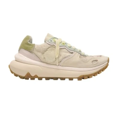 Afbeelding van Satorisan Chacrona Metta Lino Whitewisp Casual Sneakers Vrouwen Vintage Leer en linnen Kleur Multi Green Maat 42