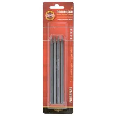 Afbeelding van Koh I Noor Progresso vol grafiefstift 4 stuks assorti
