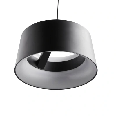 Afbeelding van LOOM DESIGN LED hanglamp Cookie, zwart aluminium Ø 15 cm