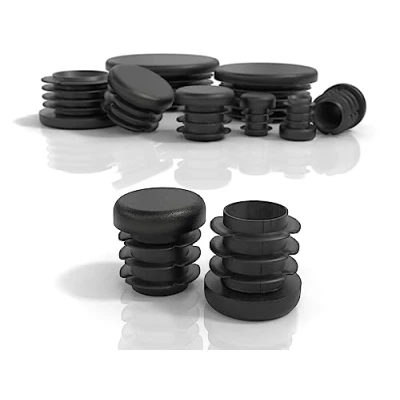 Afbeelding van PD® Ronde lamellenstoppen 22 mm voor buis, PE eindkappen, Stoelpootdop, Vierkante buisdop metalen buizen, stoelen, banken, tafels en planken, 20 stuks.