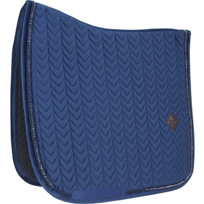 Afbeelding van Kentucky Horsewear Zadeldek Pearls Donkerblauw Velvet Dressuur