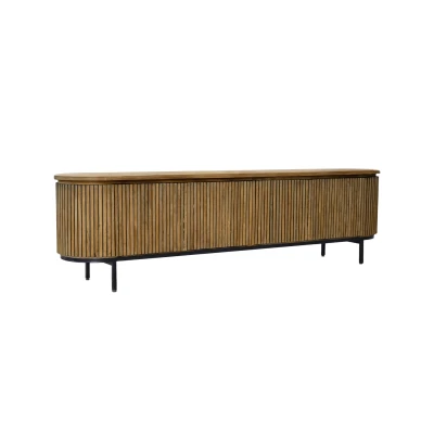 Afbeelding van Livingfurn TV meubel Lausanne Teakhout 210cm
