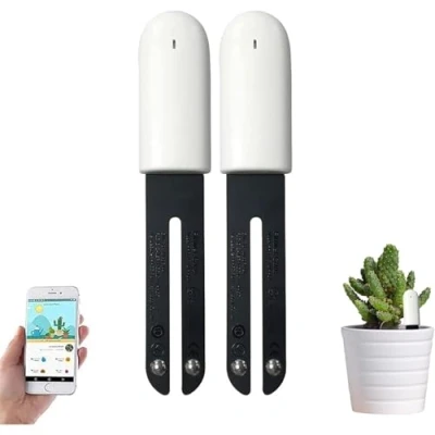 Afbeelding van 4 Hop 1 sensor bodemtester, luchtvochtigheid plant meter vloer, intelligente hygrometer plant, automatische bewaking van de luchtvochtigheid/licht/vruchtbaarheid/temperatuur, voor Mijia app (2 stuks)