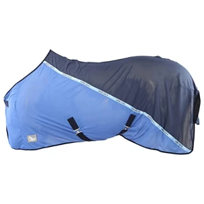 Afbeelding van Harry&#039;s Horse Vliegendeken Mesh pro Navy 135/185