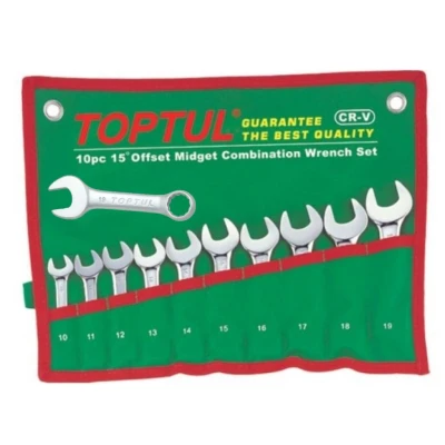 Afbeelding van TOPTUL GAAA1002 Set ring / steeksleutel 10