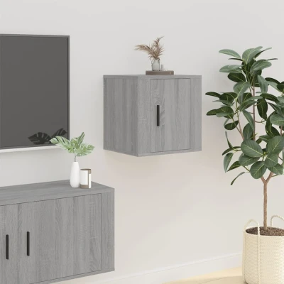 Afbeelding van Tv wandmeubel 40x34,5x40 cm grijs sonoma eikenkleurig