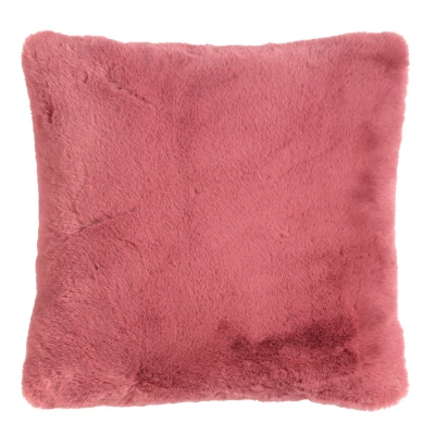 Afbeelding van Dutch Decor ZAYA Sierkussen 45x45 cm bontlook effen kleur Dusty Rose roze